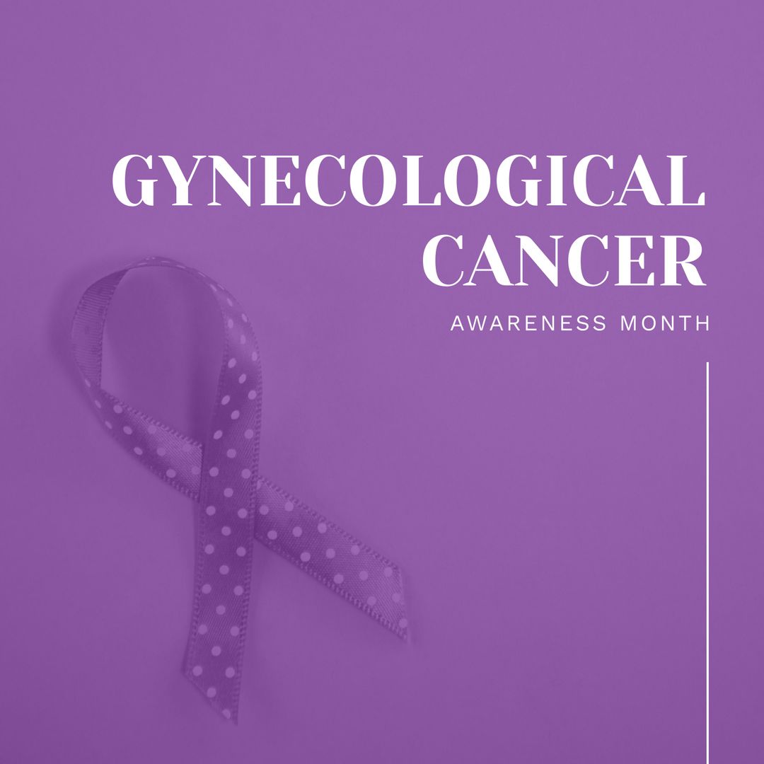 Gynecological Cancer Awareness Purple Ribbon Symbol