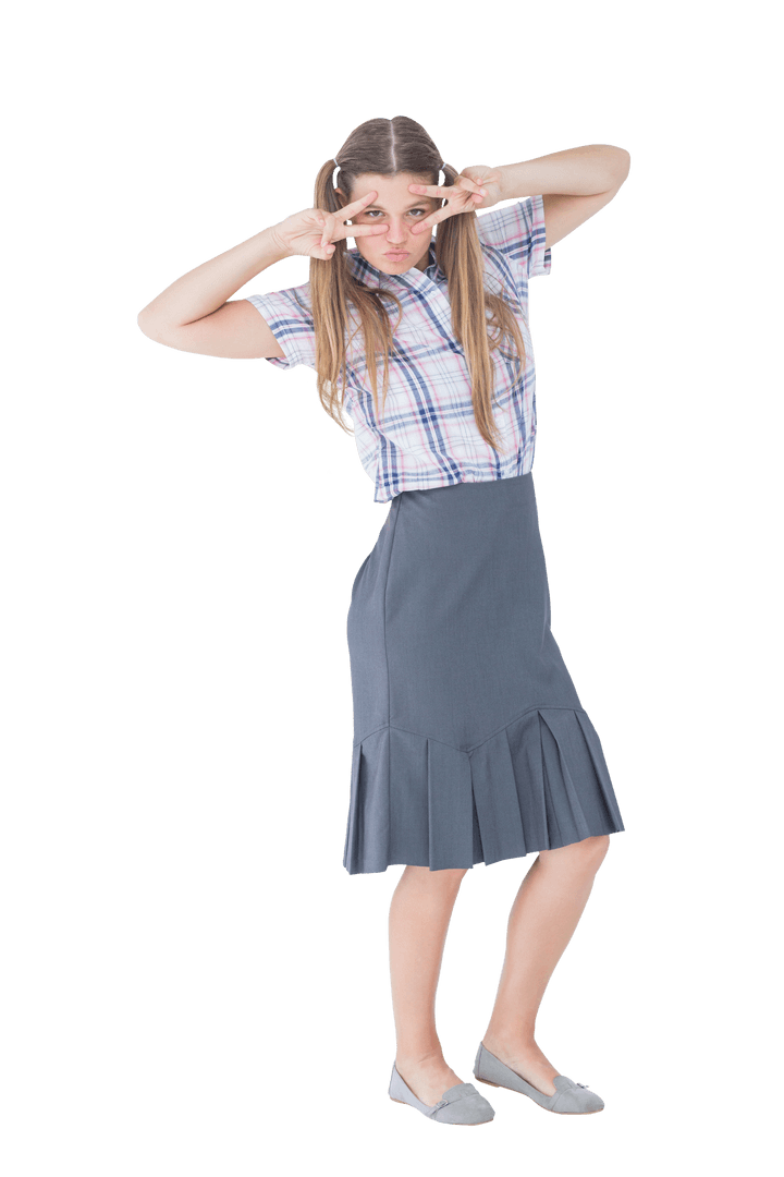 Transparent Background of Playful Geeky Hipster Dancing