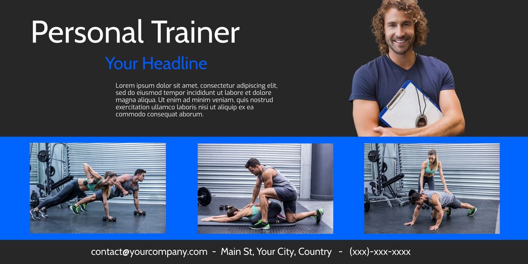 Dynamic Personal Trainer Motivating Fitness Clients at Modern Gym - Download Free Stock Templates Pikwizard.com