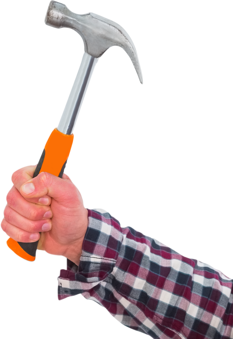 Hand Holding Hammer on Transparent Background for Construction and DIY Projects - Download Free Stock Images Pikwizard.com