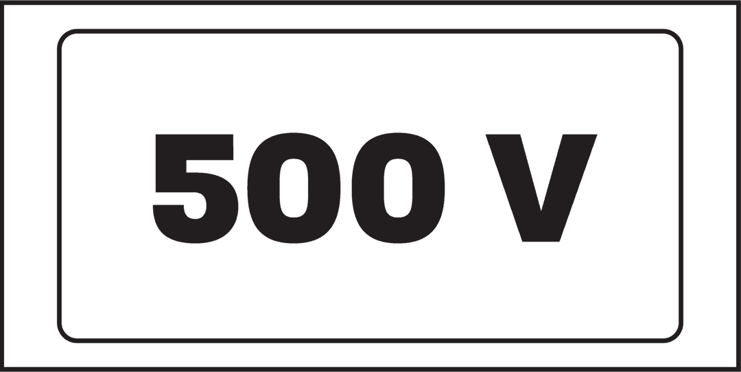 Transparent Vector Illustration of 500V Text