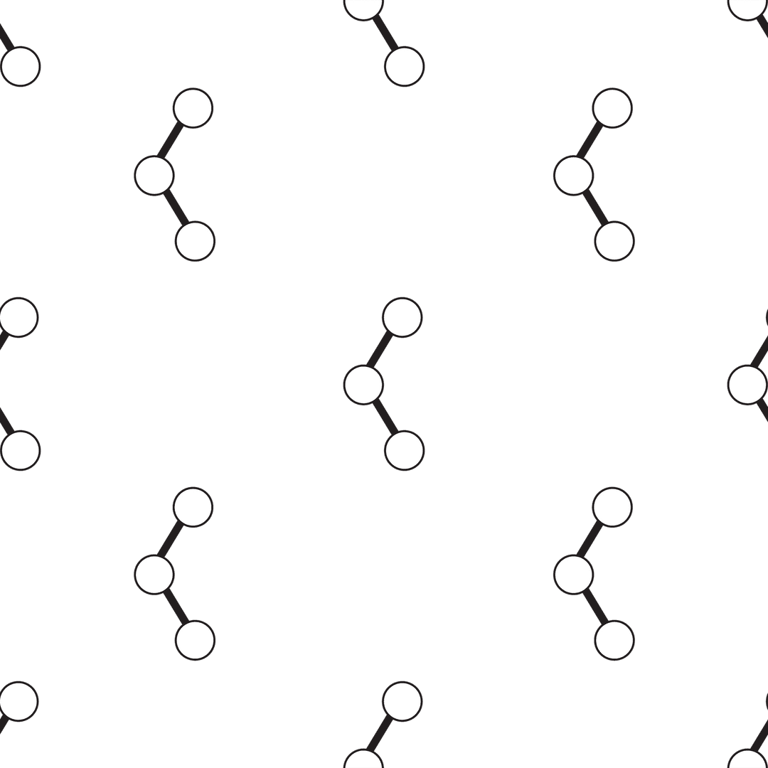 Modern Abstract Seamless Pattern with White Dots and Lines on Transparent Background