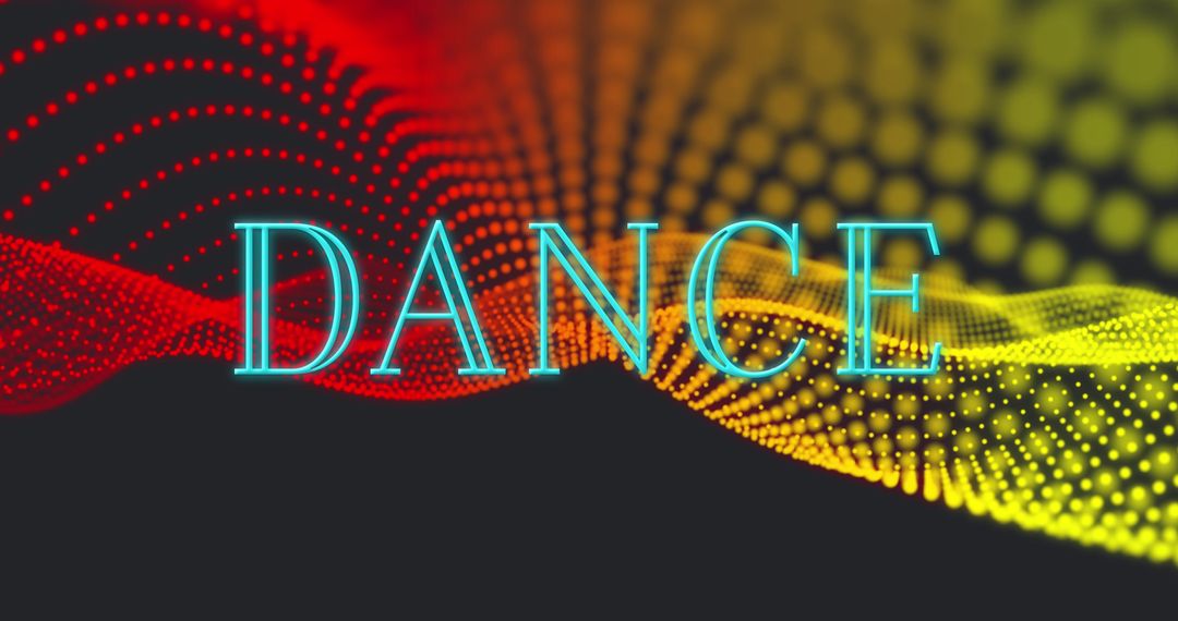 Colorful Dynamic Wave Patterns with Dance Text