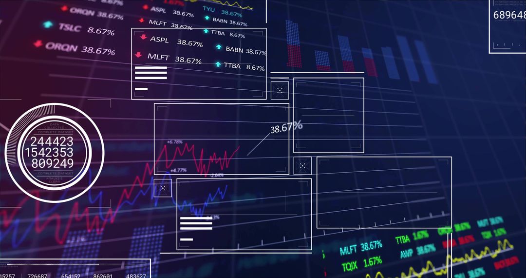 Futuristic Trading Analytics Interface Display
