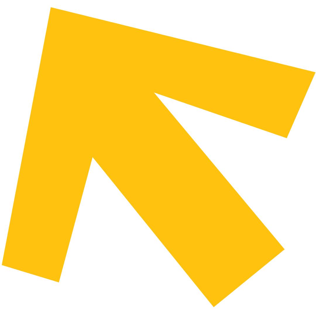 Big Yellow Up Arrow on Transparent Background for Directions