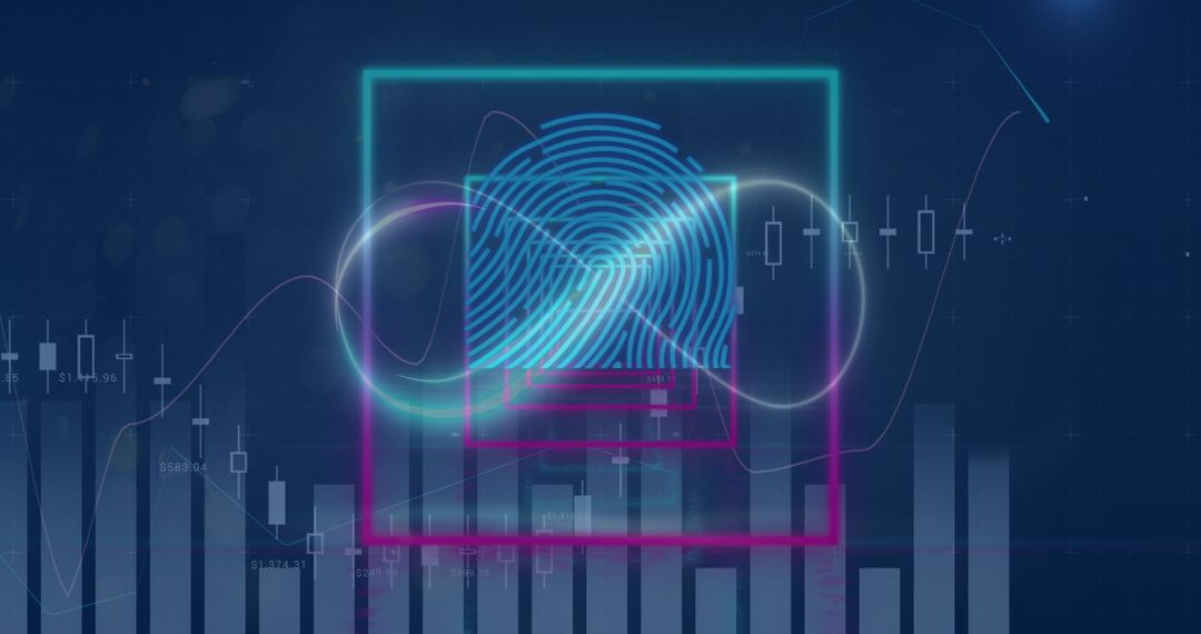 Neon Infinity Symbol Over Financial Graph on Digital Screen
