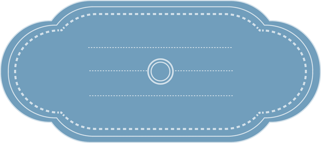 Elegant Blue Badge with Copy Space on Transparent Background