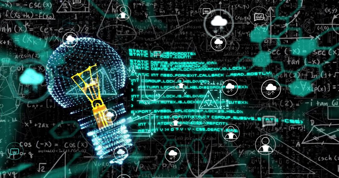 Innovative Technology Concept with Light Bulb and Digital Connections