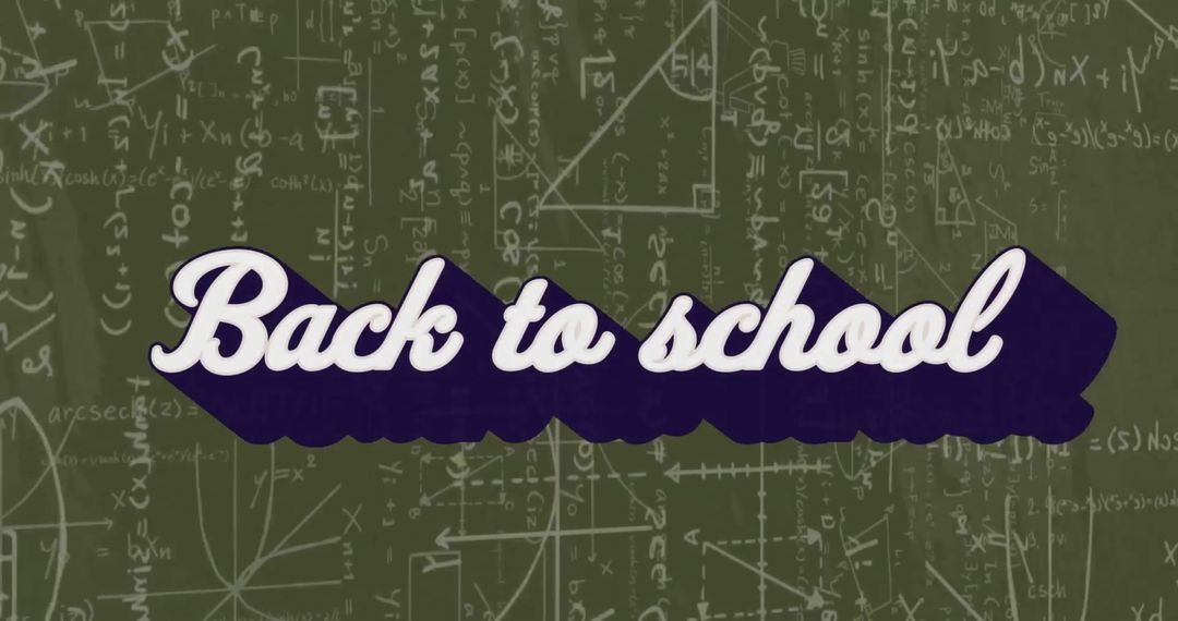 Back to School Educational Text on Chalkboard