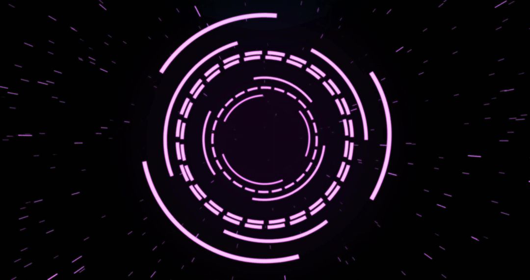 Futuristic Glowing Purple Digital HUD Interface