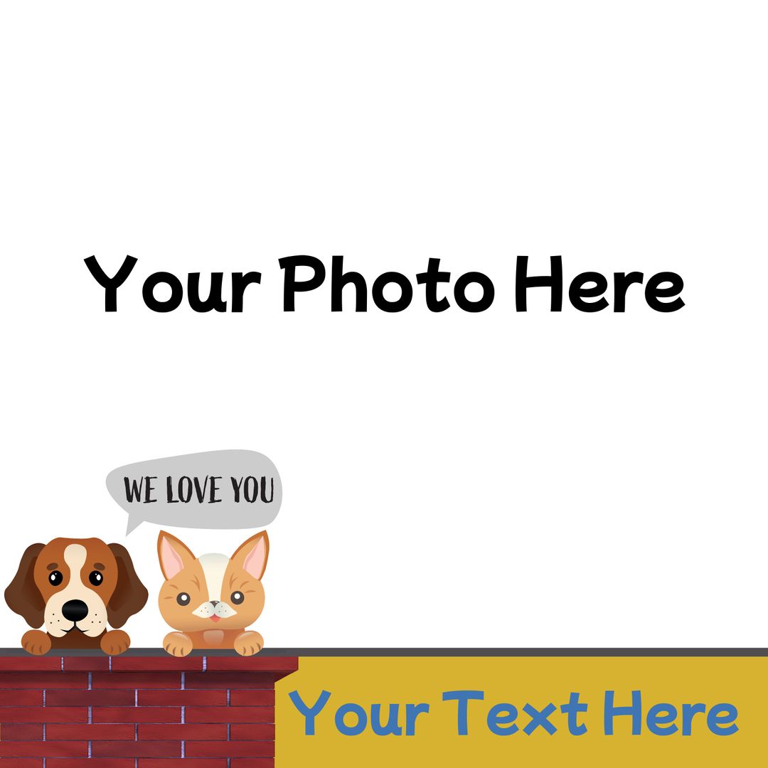 Pet-Themed Social Media Template with Space for Photo and Text