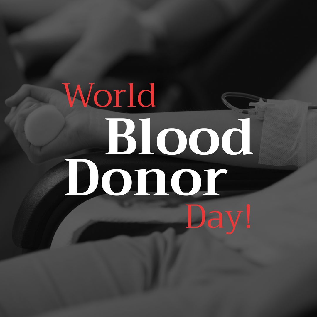 World Blood Donor Day Campaign Poster with Donor Arm
