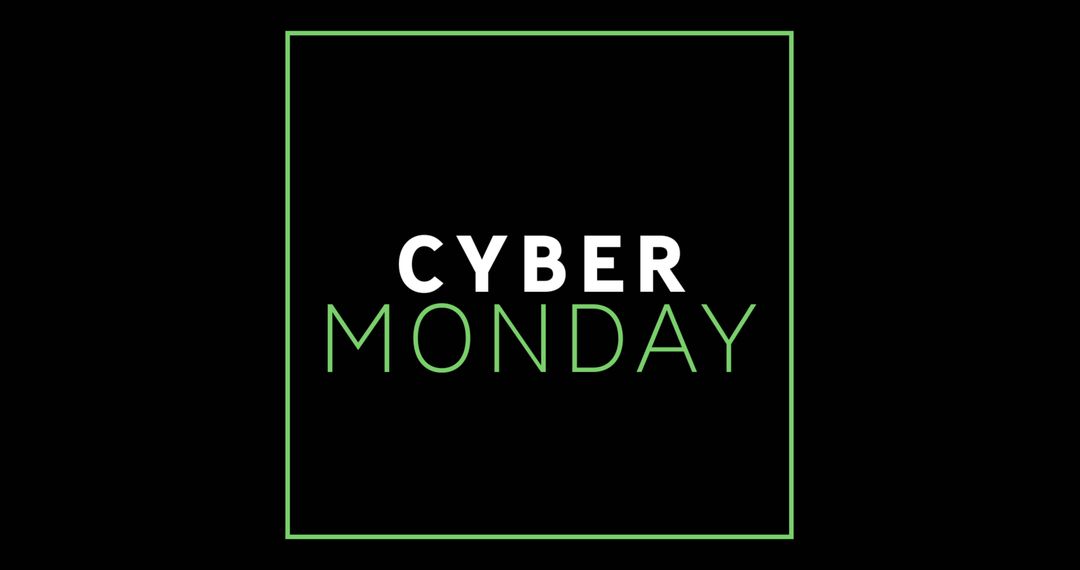 Cyber Monday Promotion Sales Black Background