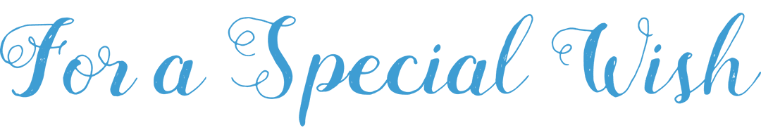 Romantic Quote 'For a Special Wish' Text on Transparent Background