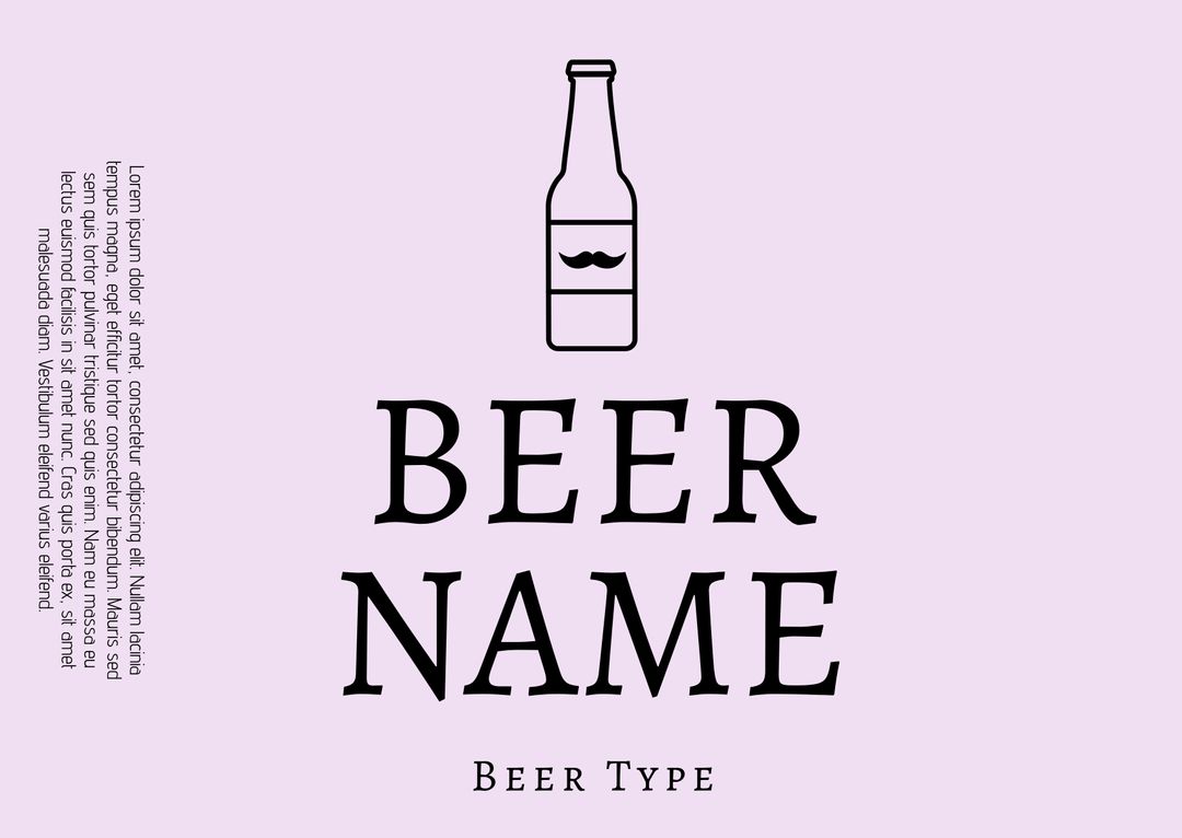 Minimalist Beer Bottle Design for Sophisticated Branding