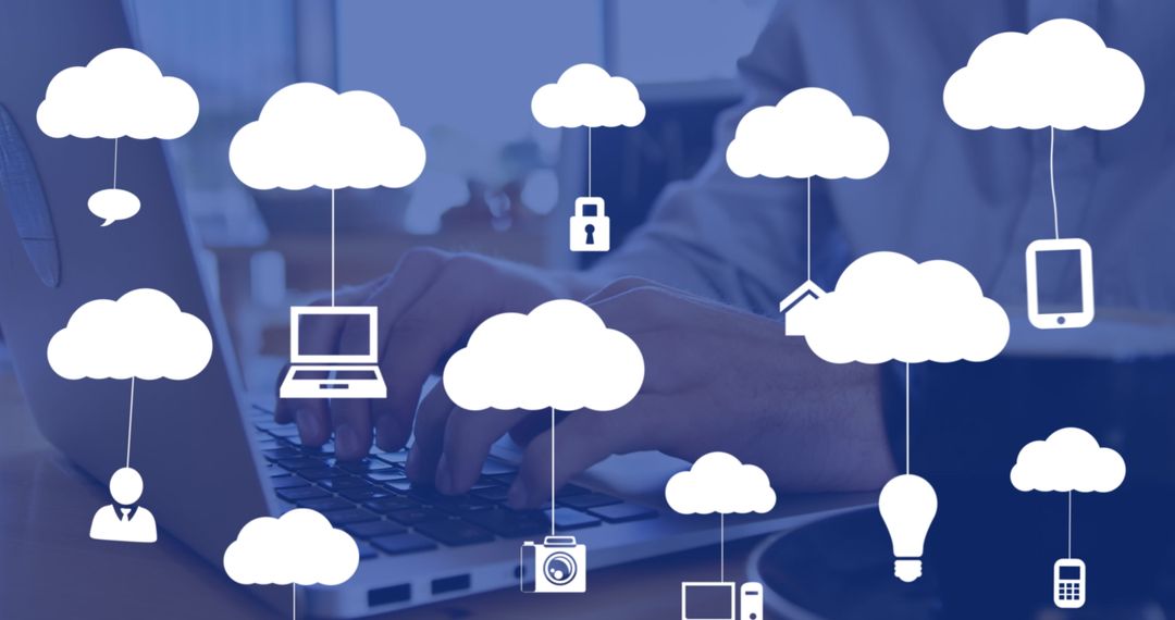 Cloud Computing Concepts with Business Technology Icons