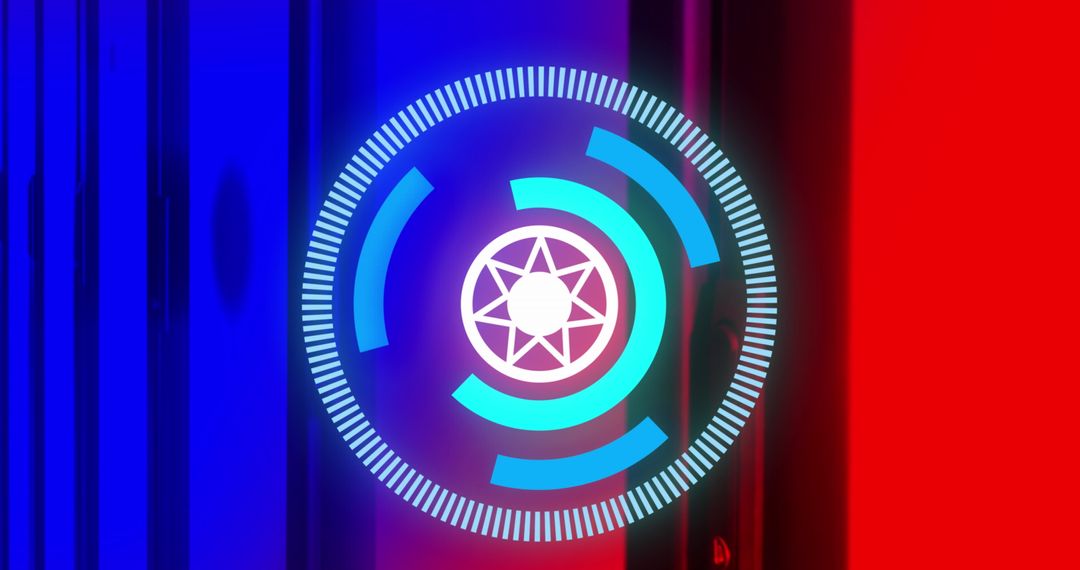 Futuristic digital interface with scanning and data processing elements