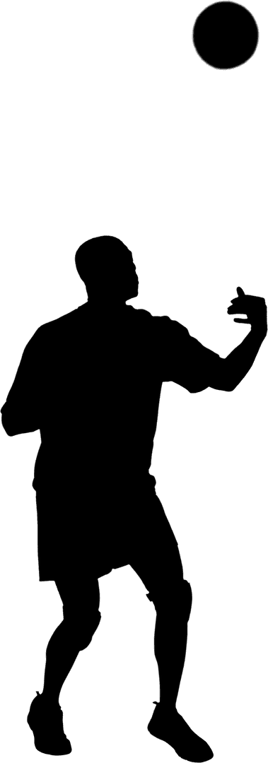 Dynamic Basketball Player Silhouette on Transparent Background