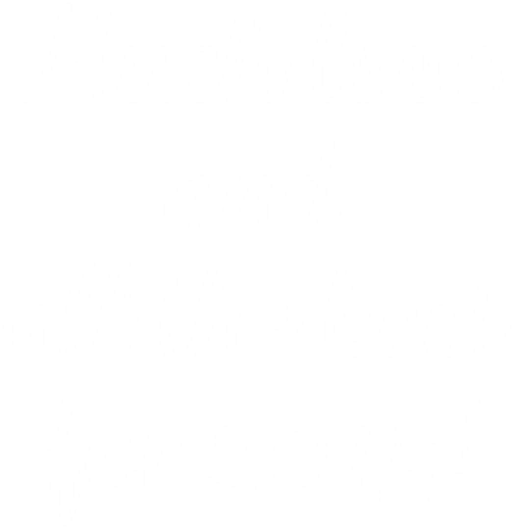 Much Love Best Wishes 2015 Text Transparent Design