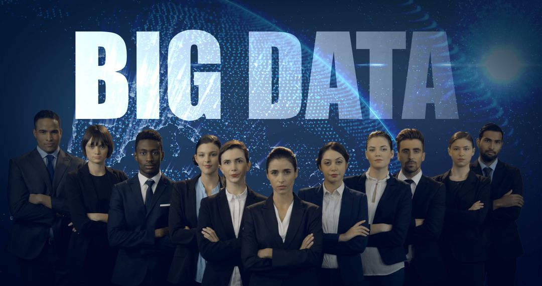 Confident Business Team Embracing Big Data Innovation