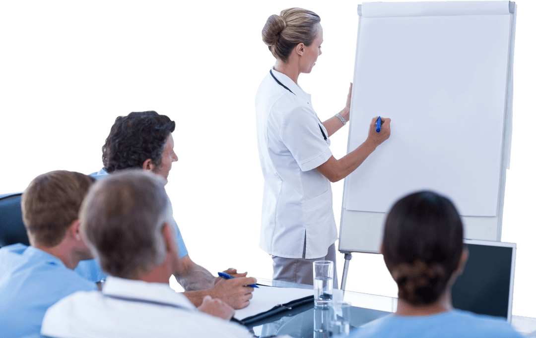 Transparent Group Medical Meeting with Physician Presenting