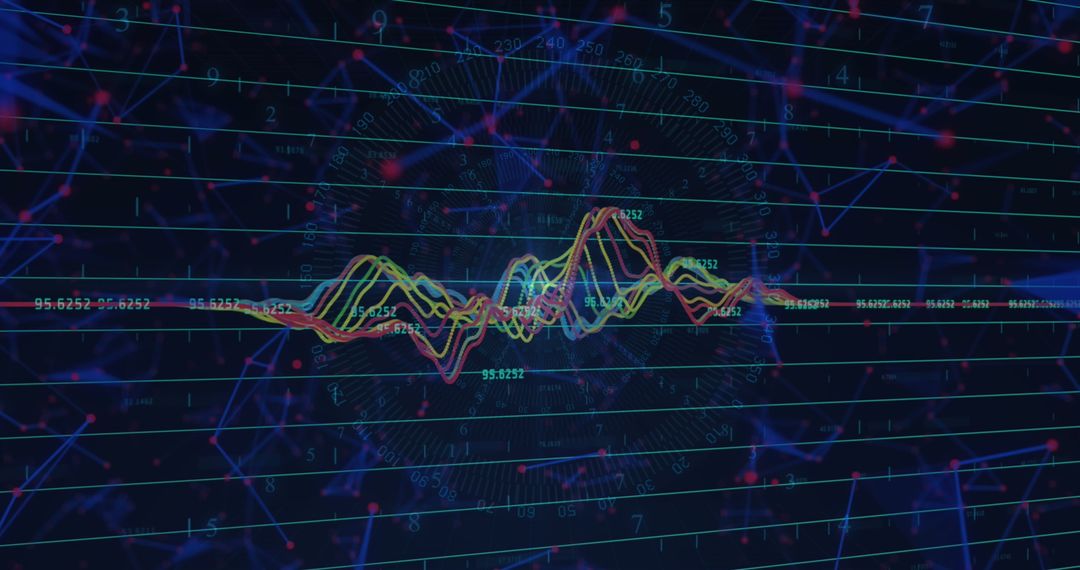 Abstract Financial Data Visualization with Multicolored Graphs