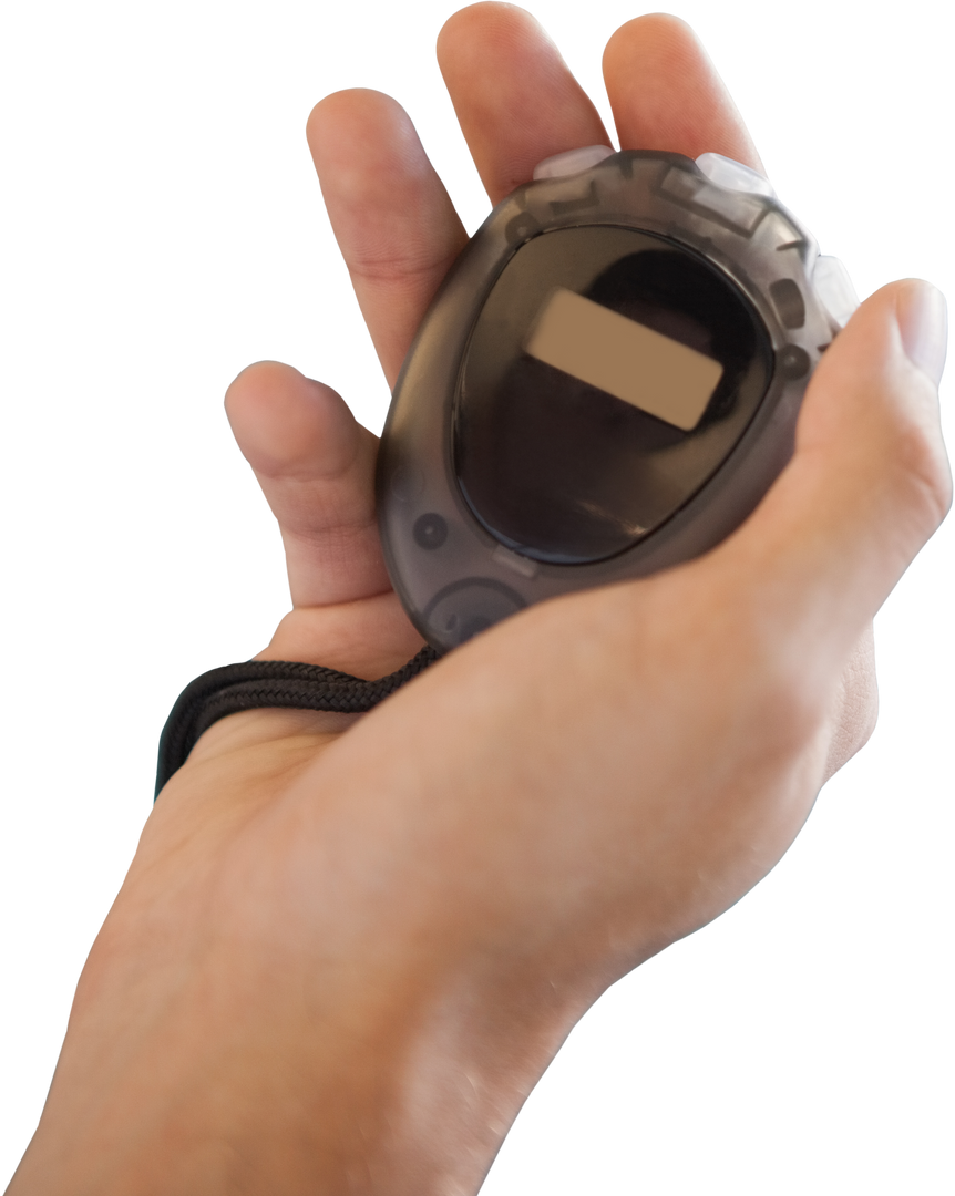 Male Hand Holding Stopwatch with Copy Space on Transparent Background - Download Free Stock Images Pikwizard.com