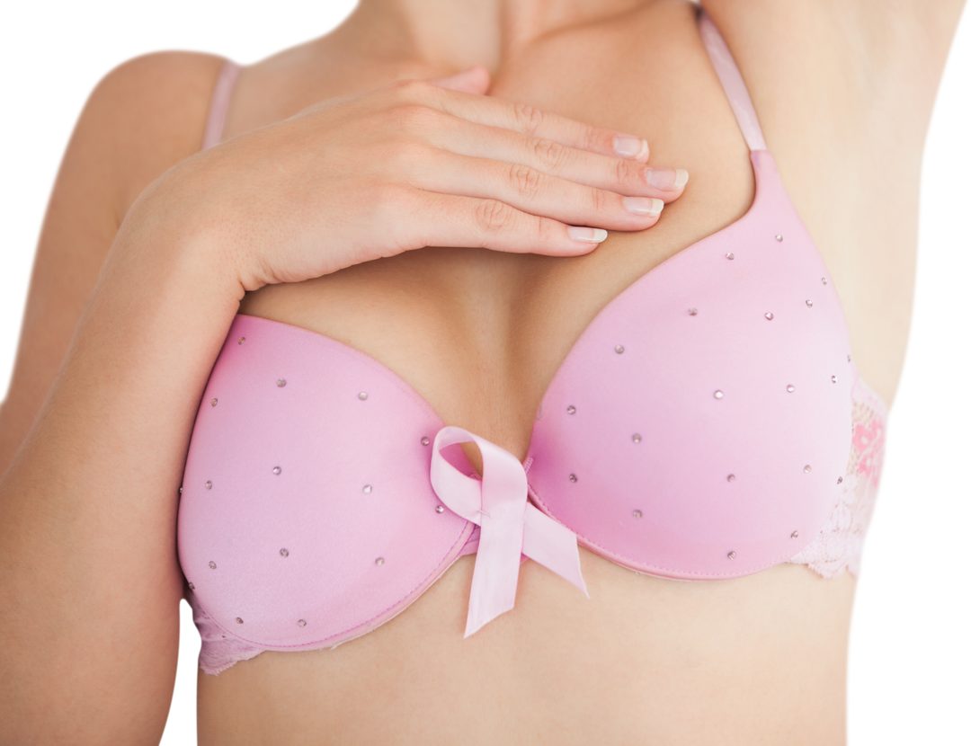 Transparent Image of Midsection Woman Wearing Breast Cancer Awareness Bra - Download Free Stock Images Pikwizard.com