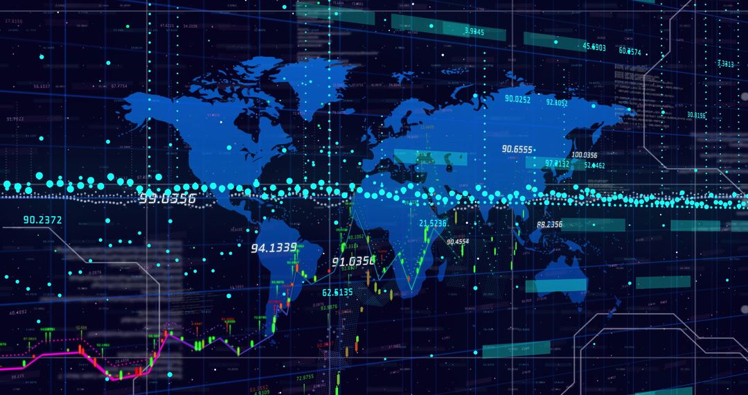 Global Financial Data and Stock Market Analysis World Map