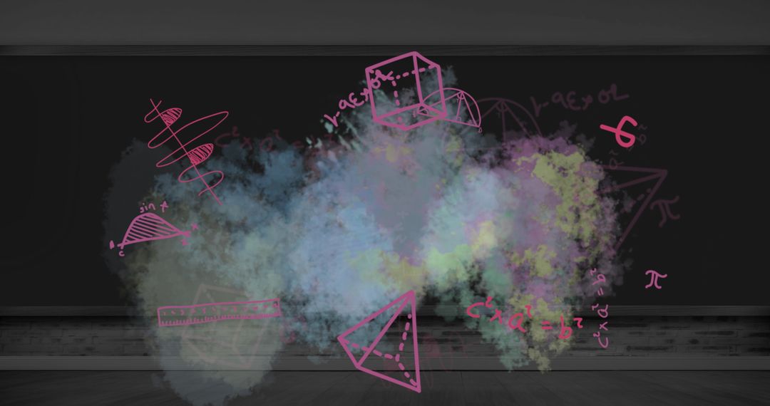 Abstract Back to School Mathematical Art Concept