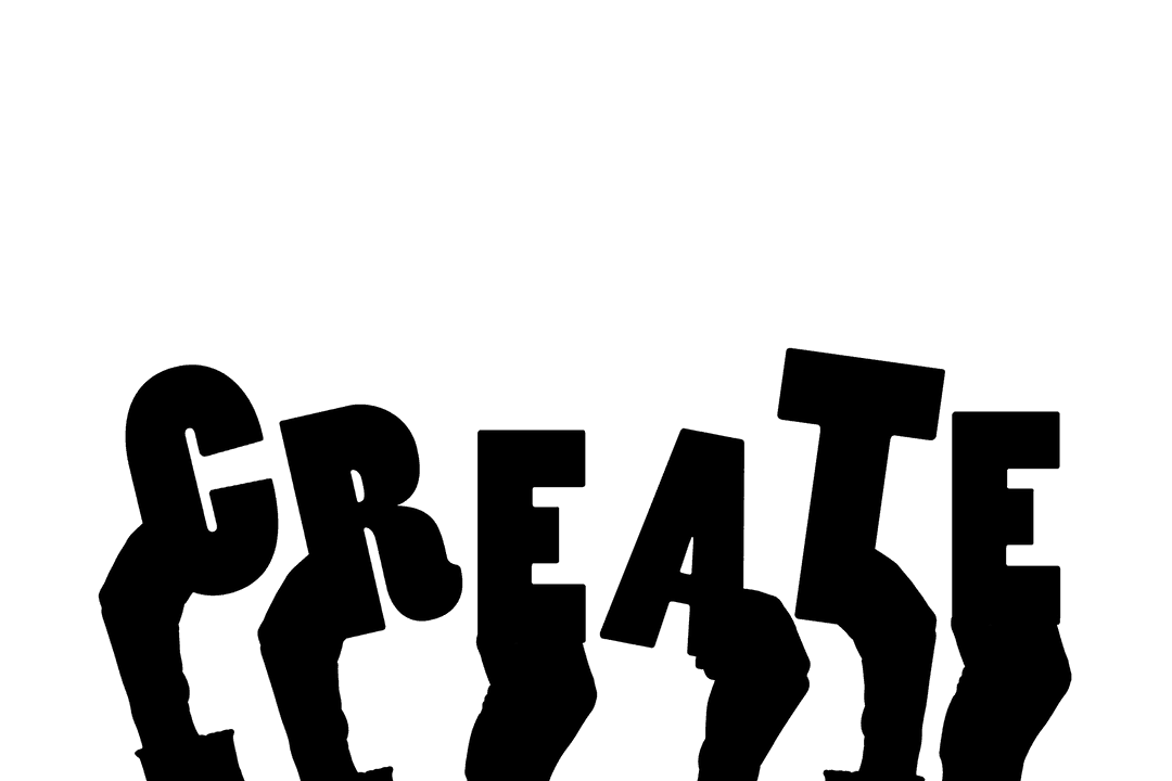 Creative Clasped Hands on Transparent Background