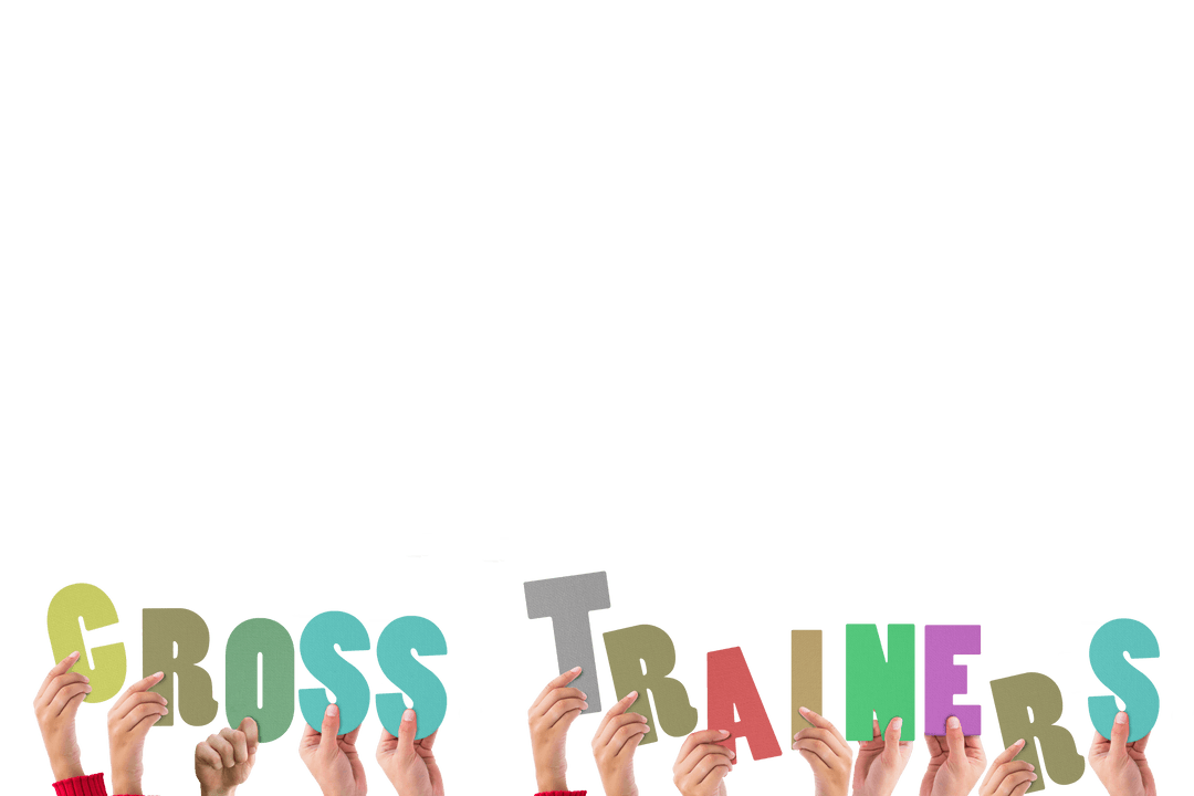 Transparent Raised Hands Displaying Letters Signs