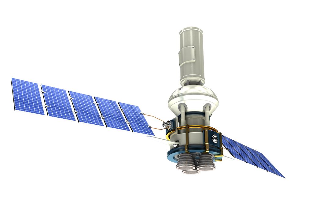 3D Illustration of Blue Modern Transparent Solar Satellite - Download Free Stock Images Pikwizard.com