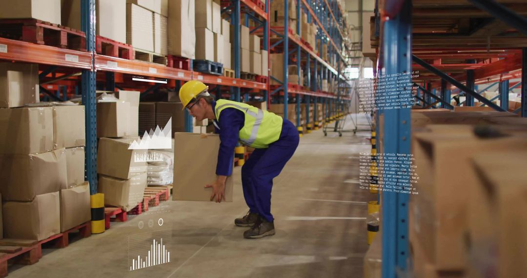 Warehouse Worker Using Augmented Reality in Inventory Management