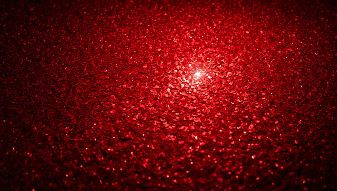 Crimson Sequin Sparkle with Starburst Highlight, Macro Glitter Texture for Festive Design