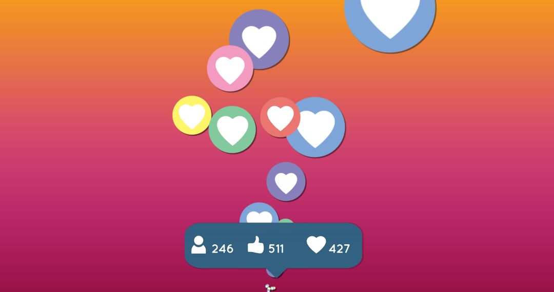 Colorful Social Media Icons on Gradient Background Symbolizing Global Connectivity