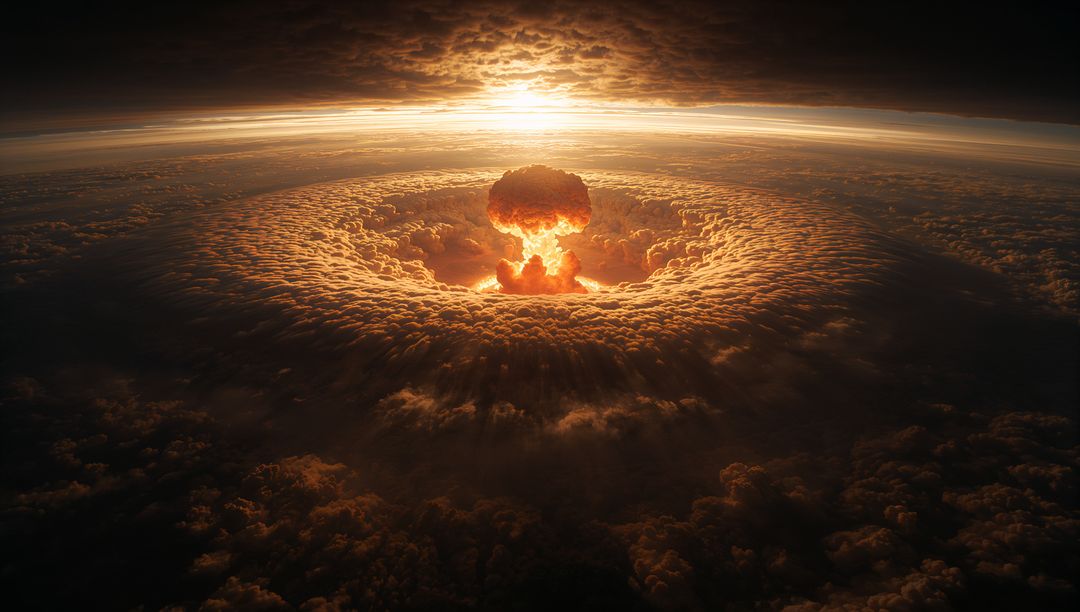 Dramatic Mushroom Cloud Over Stratocumulus Layer