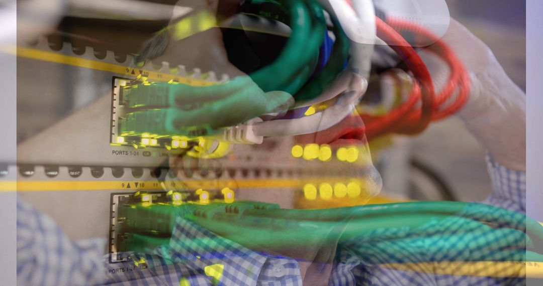 Virtual Reality and Networking Infrastructure Concept