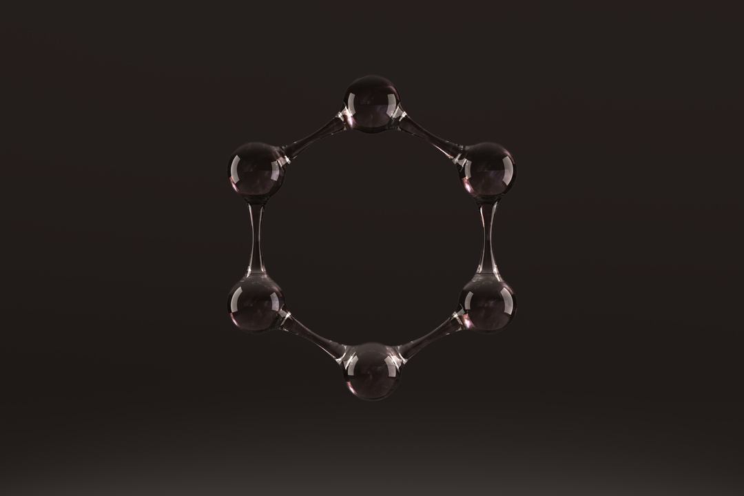 Close-up of Black Transparent Molecule Model with Reflections - Download Free Stock Images Pikwizard.com