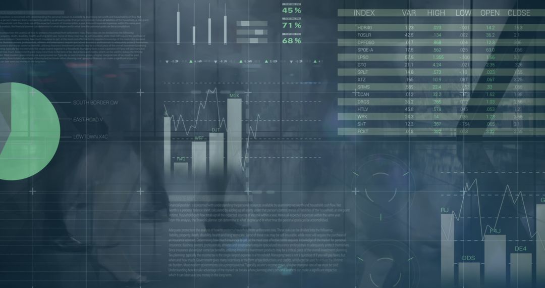 Abstract Financial Chart Data Display with Bar and Line Graphs - Free Images, Stock Photos and Pictures on Pikwizard.com