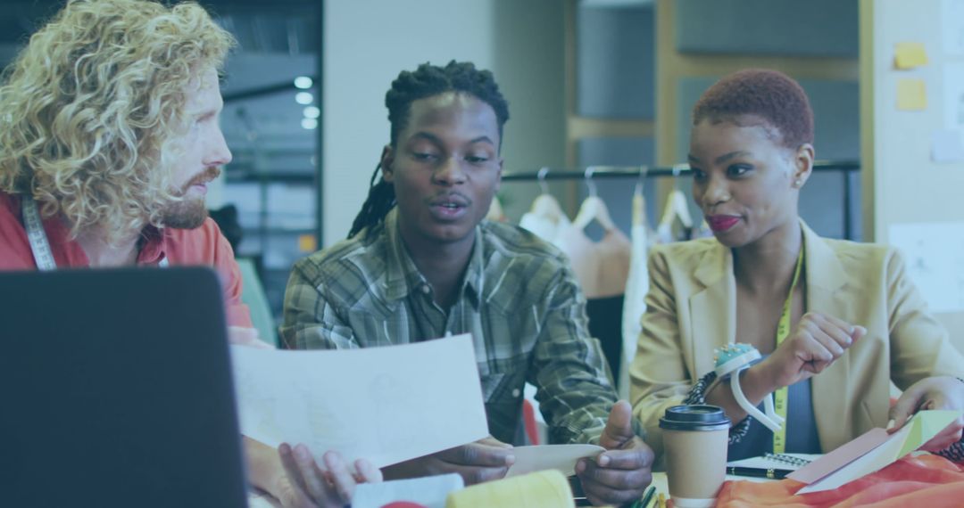 Diverse Professionals Collaborating on Project