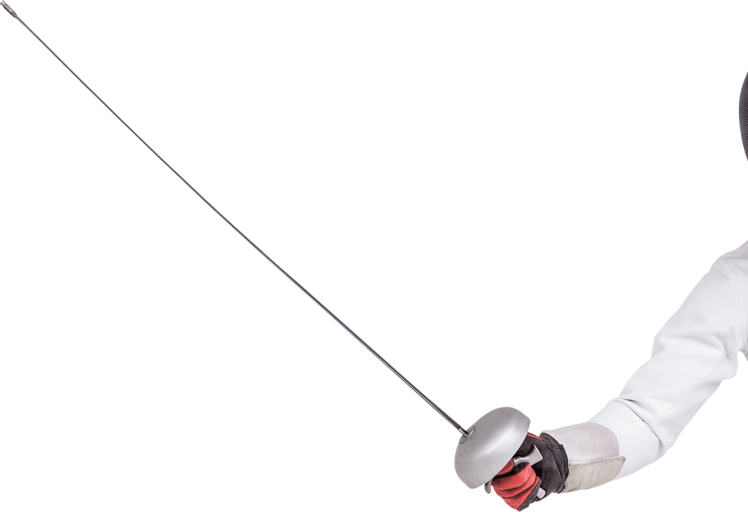 Fencer Holding Rapier Sword Isolated on Transparent Background - Download Free Stock Images Pikwizard.com