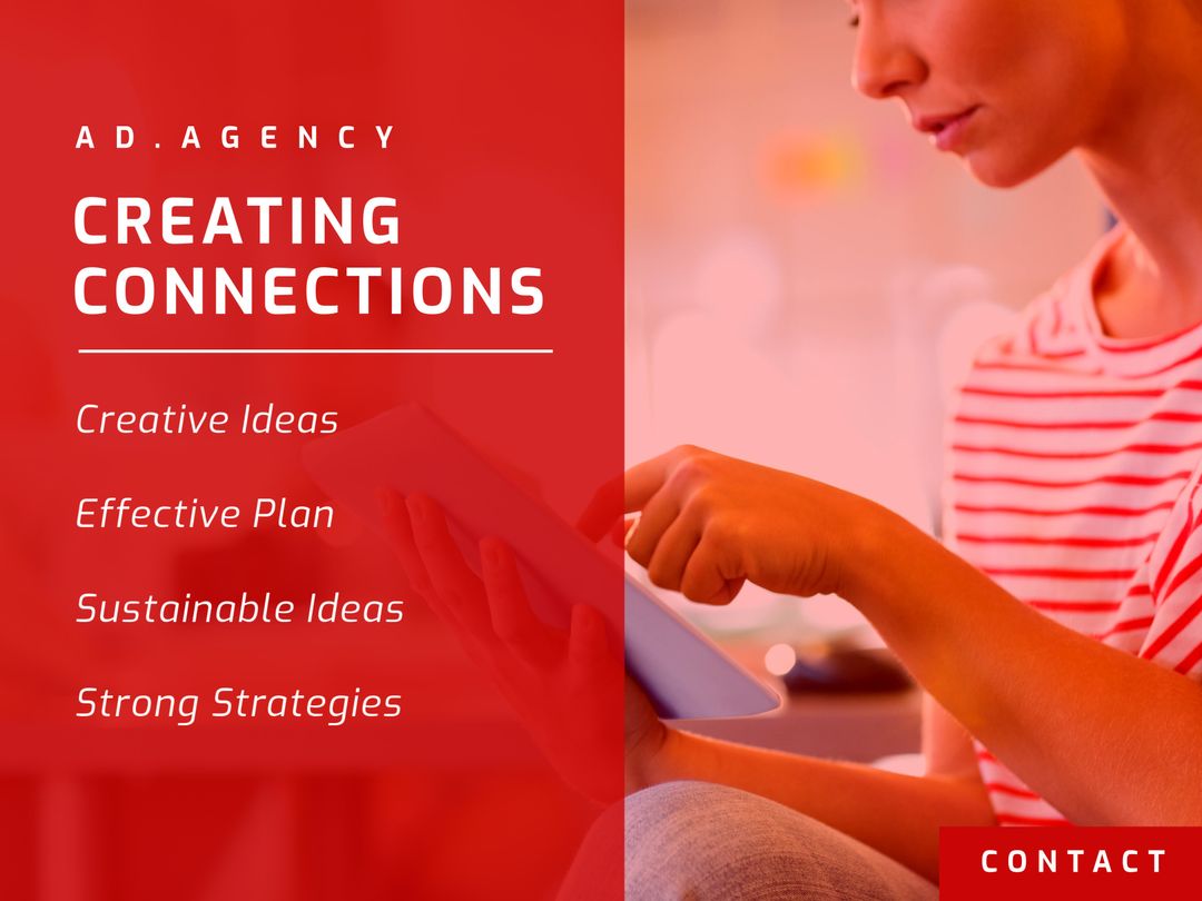 Ad Agency Promotion with Focused Professional and Red Theme