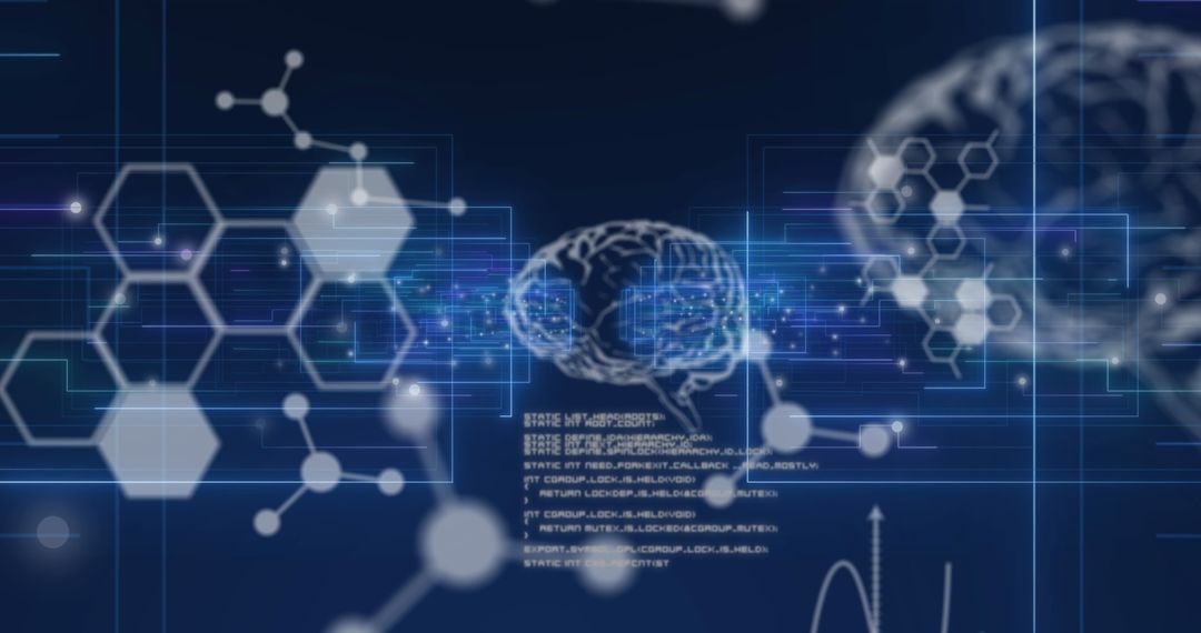 Futuristic Biological Data Processing Background