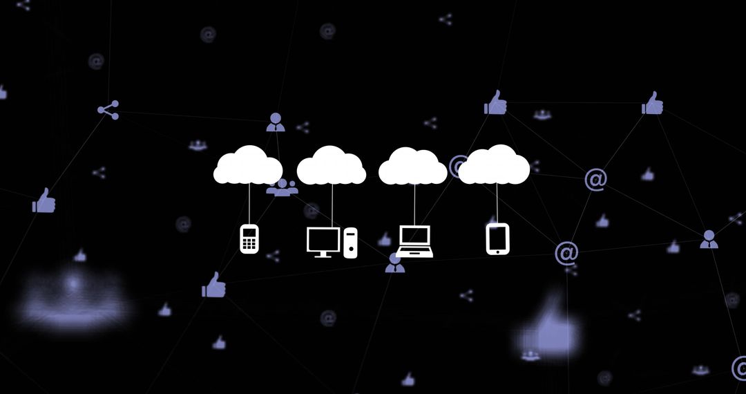 Digital Connectivity Web Linking Devices to the Cloud