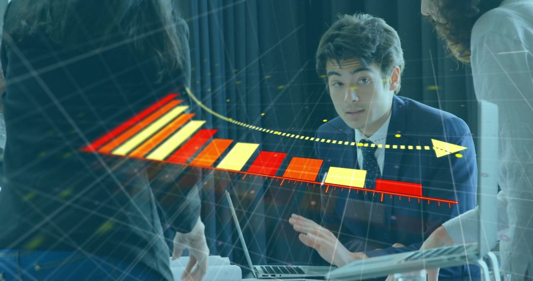 Native American Executive Analyzing Business Data Presentation