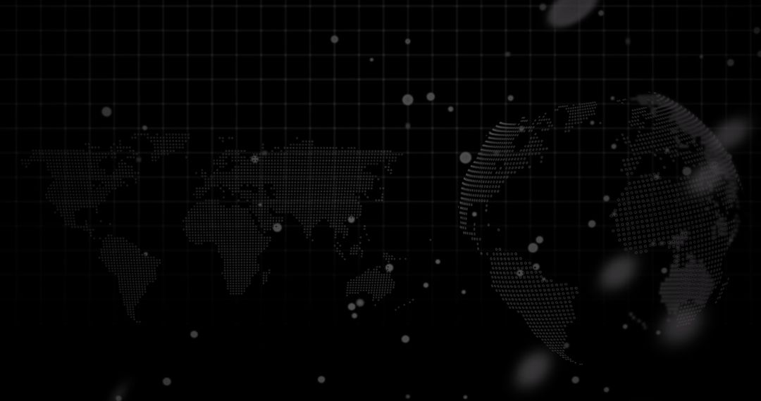 Digital Data Visualization on Black Background