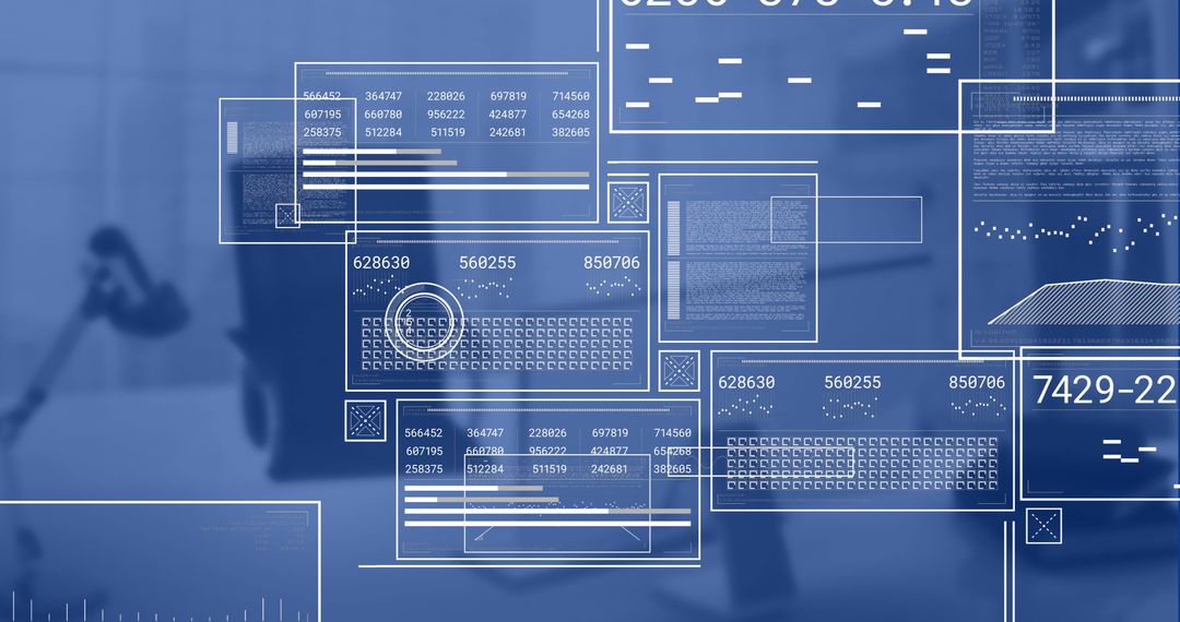 Digital Data Processing Concept in Modern Office Environment