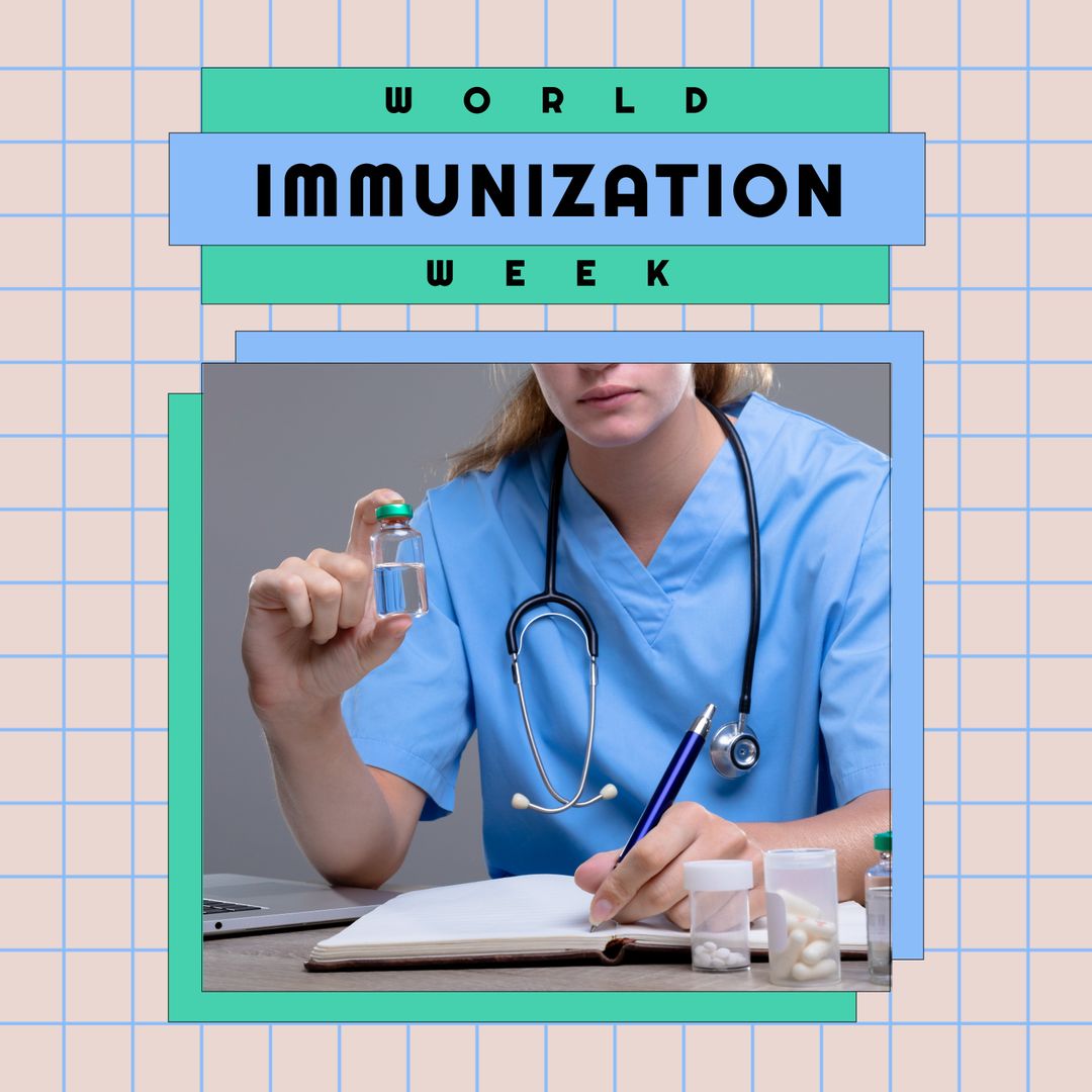 Female Doctor Promoting World Immunization Week