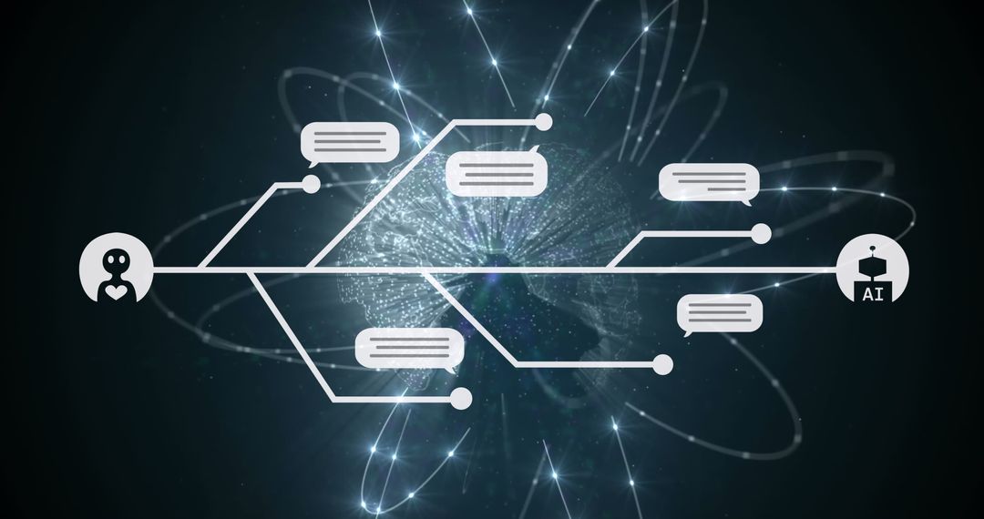 ai chat and data process interface with global connectivity - Free Images, Stock Photos and Pictures on Pikwizard.com
